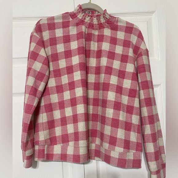 - Eva Franco by Anthropologie plaid Top size S - Picture 1 of 7